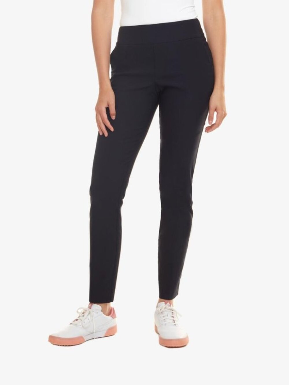 Swing Control Basic Slim Woven 31" Pull-On Golf Pants Womens Size 2 Navy